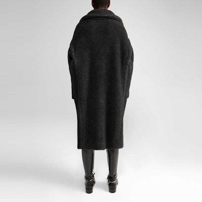 (W) マックスマーラ Tedgirl テディコート ブラック ウールブレンド ロングコート 10161513600-008-TEDGIRL Purchase (W) マックスマーラ Tedgirl テディコート ブラック ウールブレンド ロングコート 10161513600-008-TEDGIRL