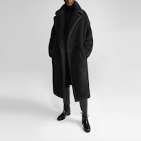 (W) マックスマーラ Tedgirl テディコート ブラック ウールブレンド ロングコート 10161513600-008-TEDGIRL Details for (W) マックスマーラ Tedgirl テディコート ブラック ウールブレンド ロングコート 10161513600-008-TEDGIRL