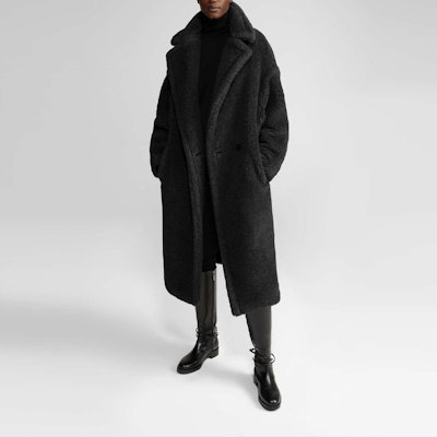 (W) マックスマーラ Tedgirl テディコート ブラック ウールブレンド ロングコート 10161513600-008-TEDGIRL Details for (W) マックスマーラ Tedgirl テディコート ブラック ウールブレンド ロングコート 10161513600-008-TEDGIRL