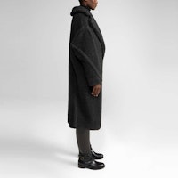 (W) マックスマーラ Tedgirl テディコート ブラック ウールブレンド ロングコート 10161513600-008-TEDGIRL Sizing (W) マックスマーラ Tedgirl テディコート ブラック ウールブレンド ロングコート 10161513600-008-TEDGIRL