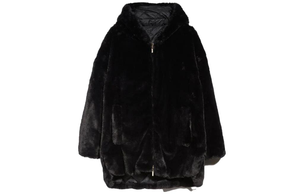 Order (Women) 'S Max Mara MAXMARA THE CUBE  Black Solid Zip-Up Hoodie Long Sleeve Jacket 2394861436600