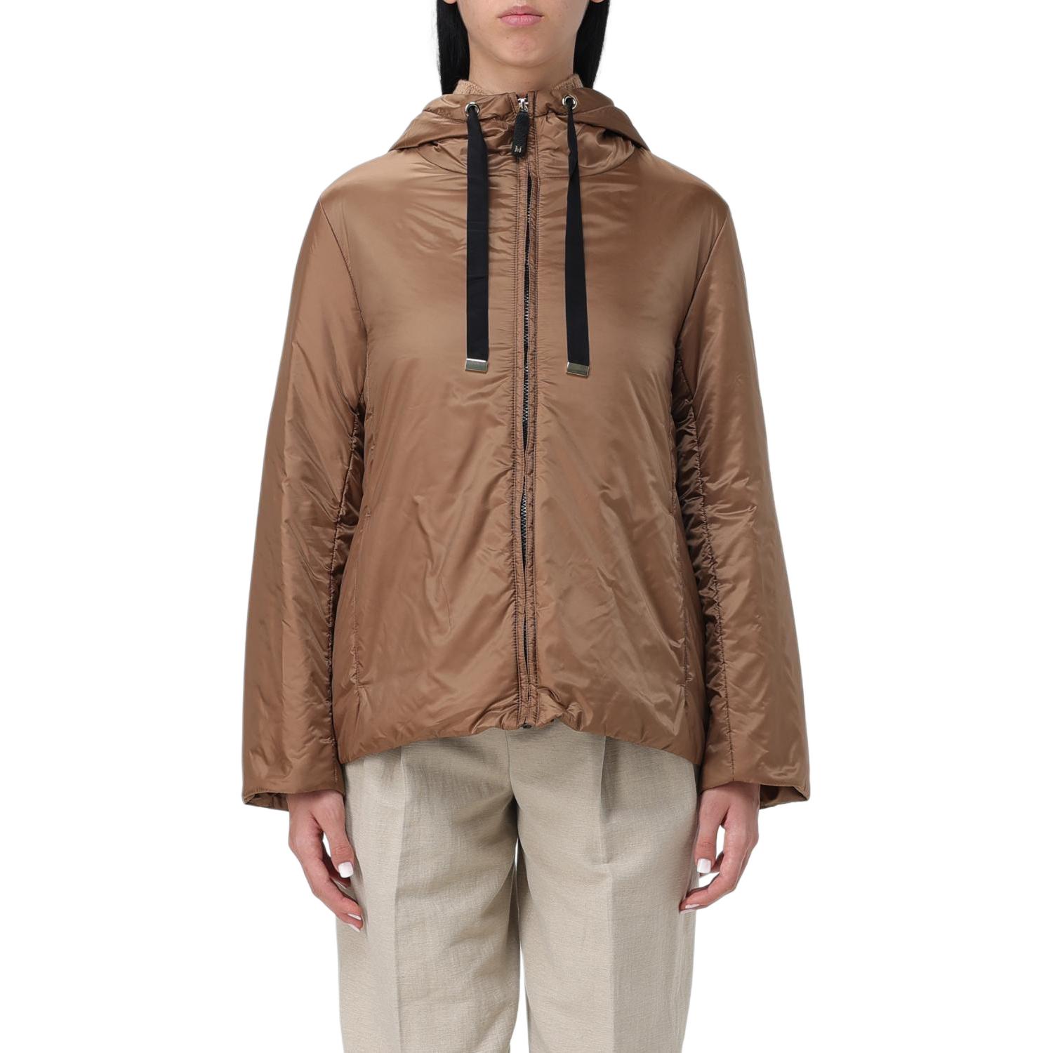 Order (W) ''Max Mara The Cube'' Jaket Hoodie Zip-Up Coklat Pejal 2429486024600-051