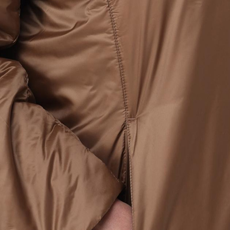 Sizing (W) ''Max Mara The Cube'' Jaket Hoodie Zip-Up Coklat Pejal 2429486024600-051