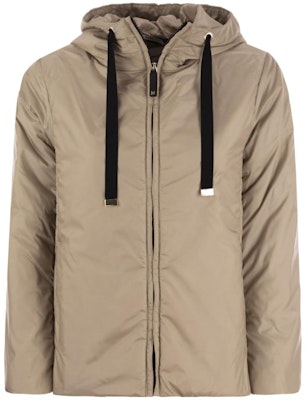 (Women) 'S Max Mara MAXMARA THE CUBE Khaki Drawstring Hooded Zip-Up Jacket 1948107406-007 Buy (Women) 'S Max Mara MAXMARA THE CUBE Khaki Drawstring Hooded Zip-Up Jacket 1948107406-007