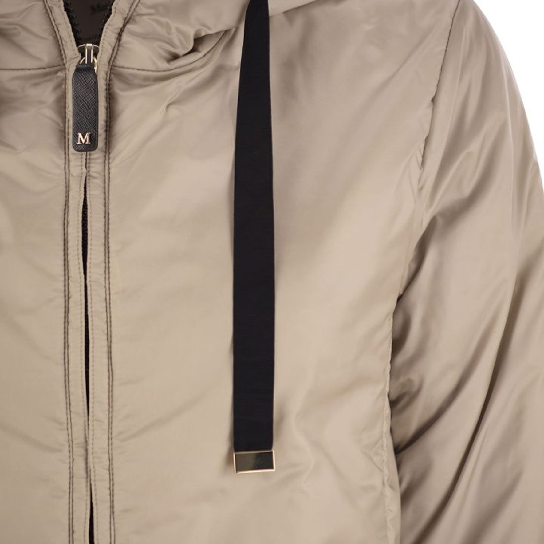 Purchase (Women) 'S Max Mara MAXMARA THE CUBE  Khaki Drawstring Hooded Zip-Up Jacket 1948107406-007