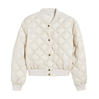 (Women) 'S Max Mara MAXMARA THE CUBE Reversible Quilted Bomber Jacket Sand Beige 9481014406-081