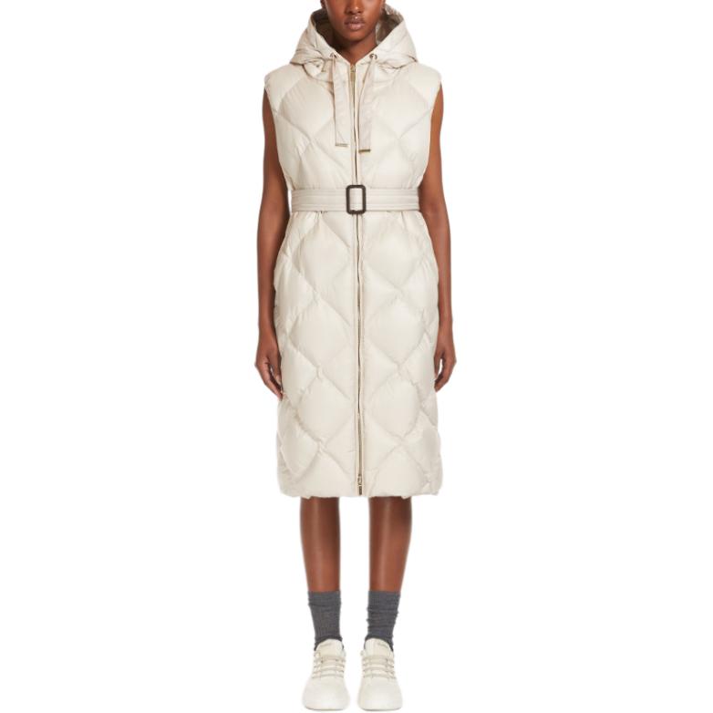 (Women) 'S Max Mara MaxMara TREGIL Water-Repellent White Hooded Midi Sleeveless Gilet for Women. 9296024506081-TREGIL 圖 3