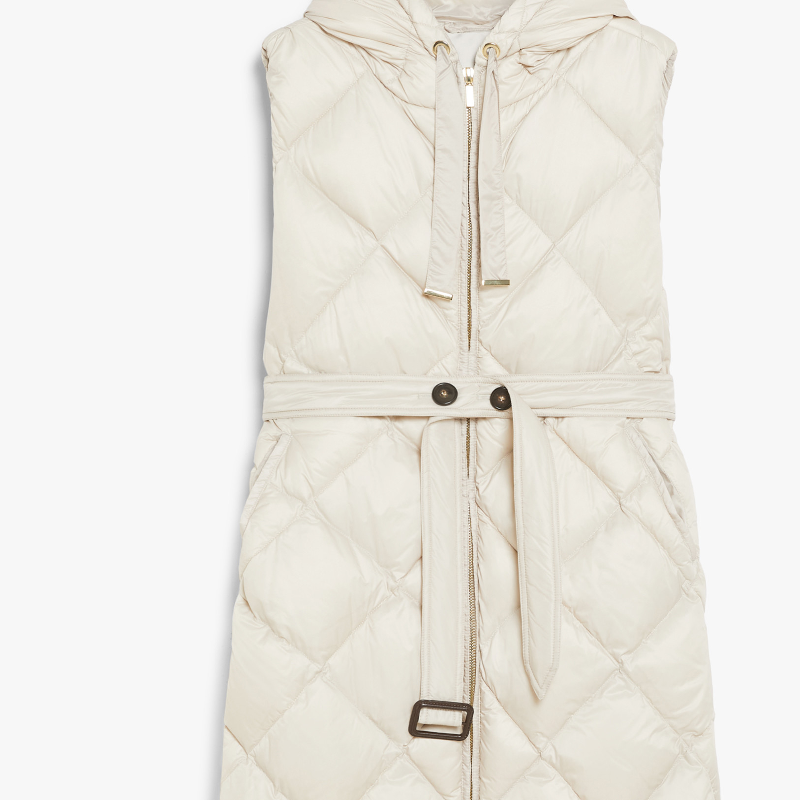 (Women) 'S Max Mara MaxMara TREGIL Water-Repellent White Hooded Midi Sleeveless Gilet for Women. 9296024506081-TREGIL 圖 7