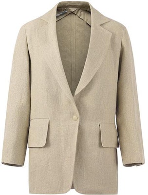 (Women) 'S Max Mara MaxMara Undici Single-Button Long Sleeve Blazer Beige Linen. 2310410506001-UNDICI Buy (Women) 'S Max Mara MaxMara Undici Single-Button Long Sleeve Blazer Beige Linen. 2310410506001-UNDICI