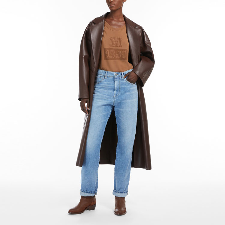 (Women) 'S Max Mara MaxMara Ussuri  Classic Brown Sheepskin Leather Coat 1478012906001-USSURI 圖 3