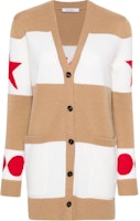 (Women) 'S Max Mara MaxMara Valido Numeric Pattern Striped Loose Knit Cardigan Women Light Brown 2421346031650-VALIDO (Women) 'S Max Mara MaxMara Valido Numeric Pattern Striped Loose Knit Cardigan Women Light Brown 2421346031650-VALIDO