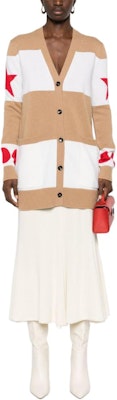 (Women) 'S Max Mara MaxMara Valido Numeric Pattern Striped Loose Knit Cardigan Women Light Brown 2421346031650-VALIDO Lookbook (Women) 'S Max Mara MaxMara Valido Numeric Pattern Striped Loose Knit Cardigan Women Light Brown 2421346031650-VALIDO
