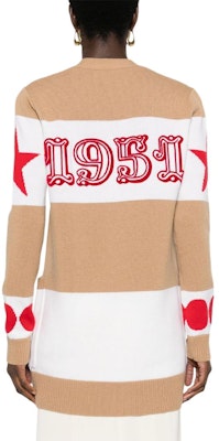 (Women) 'S Max Mara MaxMara Valido Numeric Pattern Striped Loose Knit Cardigan Women Light Brown 2421346031650-VALIDO Shop (Women) 'S Max Mara MaxMara Valido Numeric Pattern Striped Loose Knit Cardigan Women Light Brown 2421346031650-VALIDO