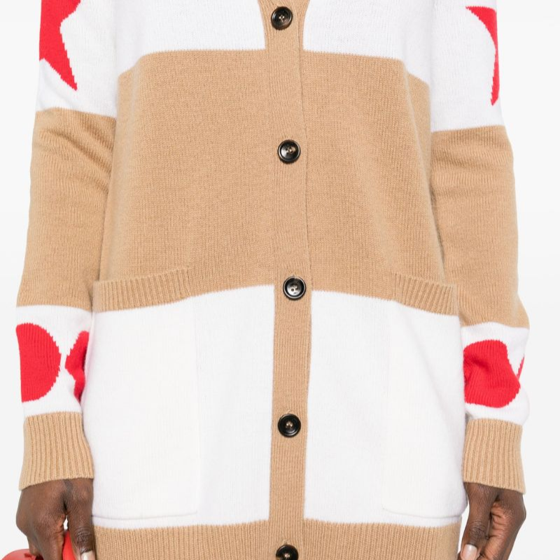 Cheap (Women) 'S Max Mara MaxMara Valido Numeric Pattern Striped Loose Knit Cardigan Women Light Brown 2421346031650-VALIDO