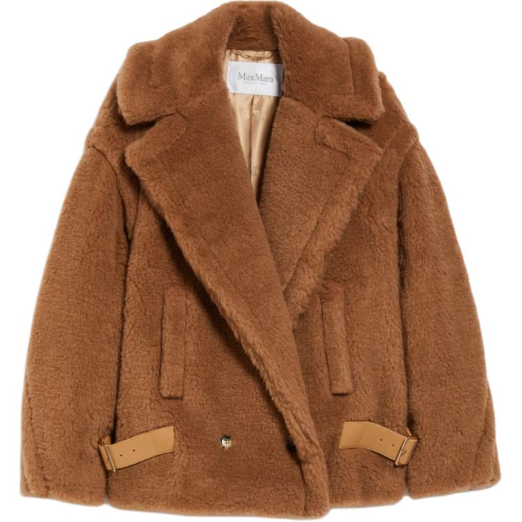 (Women) 'S Max Mara MaxMara Vanadio Teddy Fabric Biker Jacket  Loose-Fit Camel Coat. 1086064206001-VANADIO 圖 2