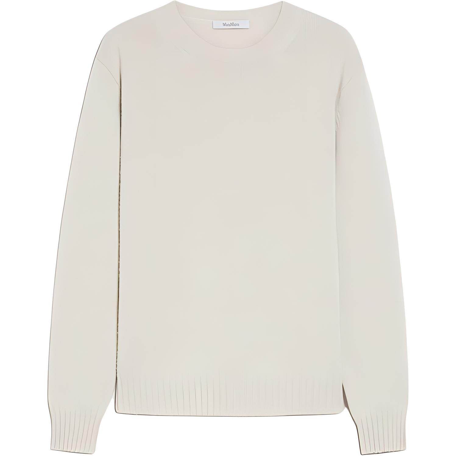 (Women) 'S Max Mara MaxMara Viglio Oversized Crewneck Pullover Sweater for Women - Beige 1366184206002-VIGLIO