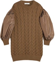 (Women) 'S Max Mara MaxMara Vittor Wool Long Sleeve Balloon Sleeve Knit Dress Brown Women. 1321024106005-VITTOR (Women) 'S Max Mara MaxMara Vittor Wool Long Sleeve Balloon Sleeve Knit Dress Brown Women. 1321024106005-VITTOR