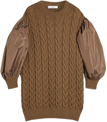 (W) ''S Max Mara MaxMara Vittor 羊毛长袖灯笼袖针织连衣裙 棕色 女款. 1321024106005-VITTOR Buy (W) ''S Max Mara MaxMara Vittor 羊毛长袖灯笼袖针织连衣裙 棕色 女款. 1321024106005-VITTOR