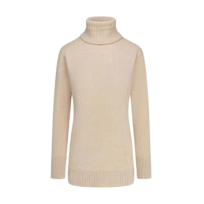 (Women) 'S Max Mara MaxMara Wool Turtleneck Pullover Sweater Camel Color 13660203600094-002