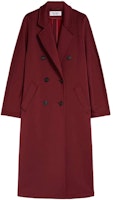 (Women) 'S Max Mara MaxMara x Madame Deep Red Classic Wool Double-Sided Loose Coat. 1901012106003-MADAME (Women) 'S Max Mara MaxMara x Madame Deep Red Classic Wool Double-Sided Loose Coat. 1901012106003-MADAME