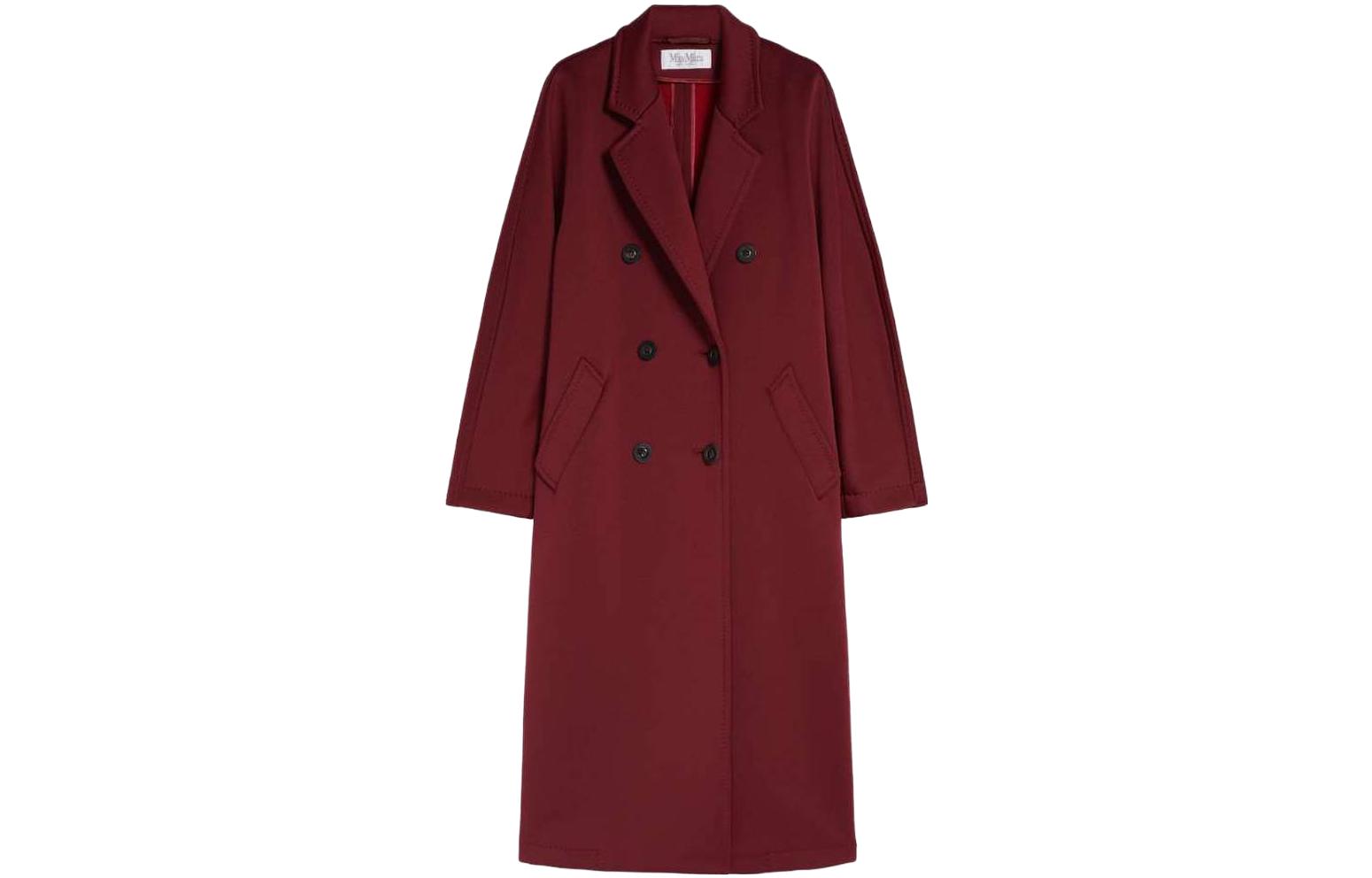 Order (W) Max Mara x Madame Abrigo Largo Suelto de Lana Bicolor Rojo Profundo. 1901012106003-MADAME