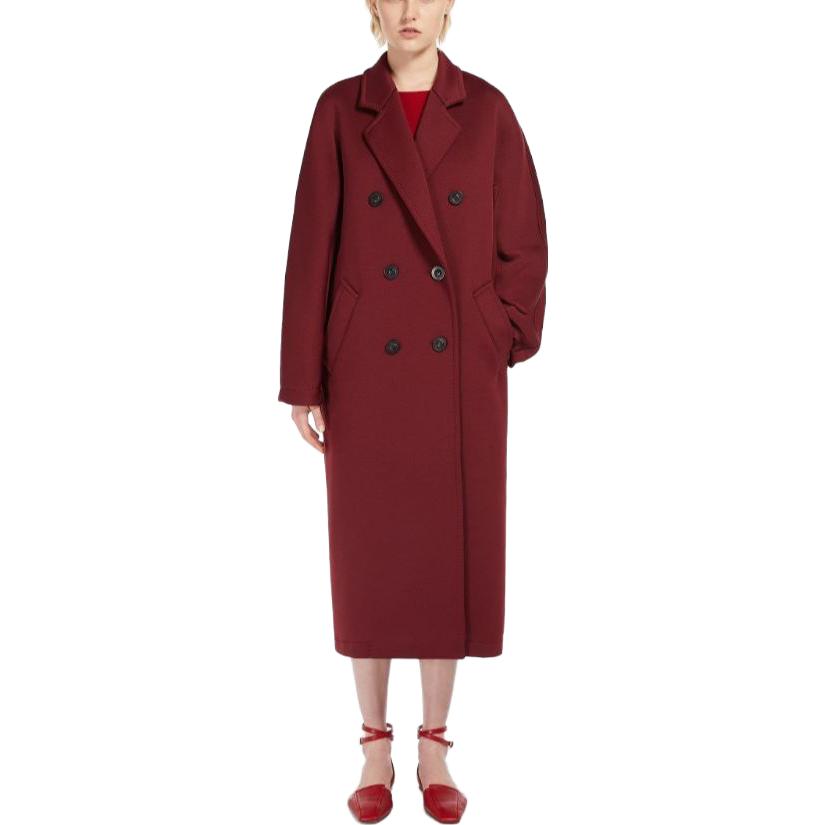 Lookbook (W) Max Mara x Madame Abrigo Largo Suelto de Lana Bicolor Rojo Profundo. 1901012106003-MADAME
