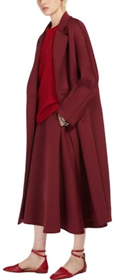 (W) マックスマーラ × マダム ディープレッド ウール ダブルフェイス ルーズコート 1901012106003-MADAME Purchase (W) マックスマーラ × マダム ディープレッド ウール ダブルフェイス ルーズコート 1901012106003-MADAME