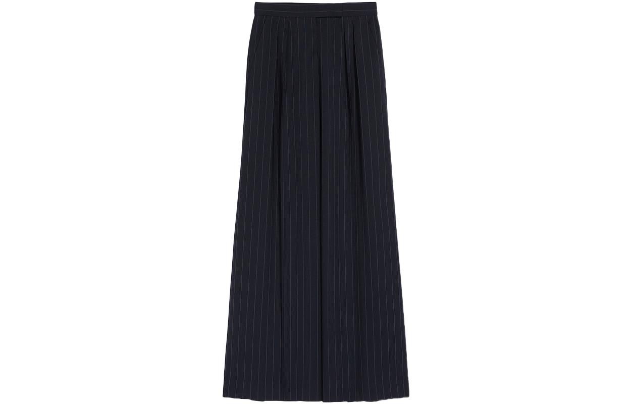 Order (W) 막스마라 Xavier 하이웨이스트 핀스트라이프 울 팬츠 블랙 1131103106002-XAVIER