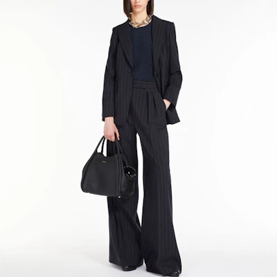 (W) 막스마라 Xavier 하이웨이스트 핀스트라이프 울 팬츠 블랙 1131103106002-XAVIER Lookbook (W) 막스마라 Xavier 하이웨이스트 핀스트라이프 울 팬츠 블랙 1131103106002-XAVIER