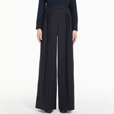 (W) 막스마라 Xavier 하이웨이스트 핀스트라이프 울 팬츠 블랙 1131103106002-XAVIER Shop (W) 막스마라 Xavier 하이웨이스트 핀스트라이프 울 팬츠 블랙 1131103106002-XAVIER