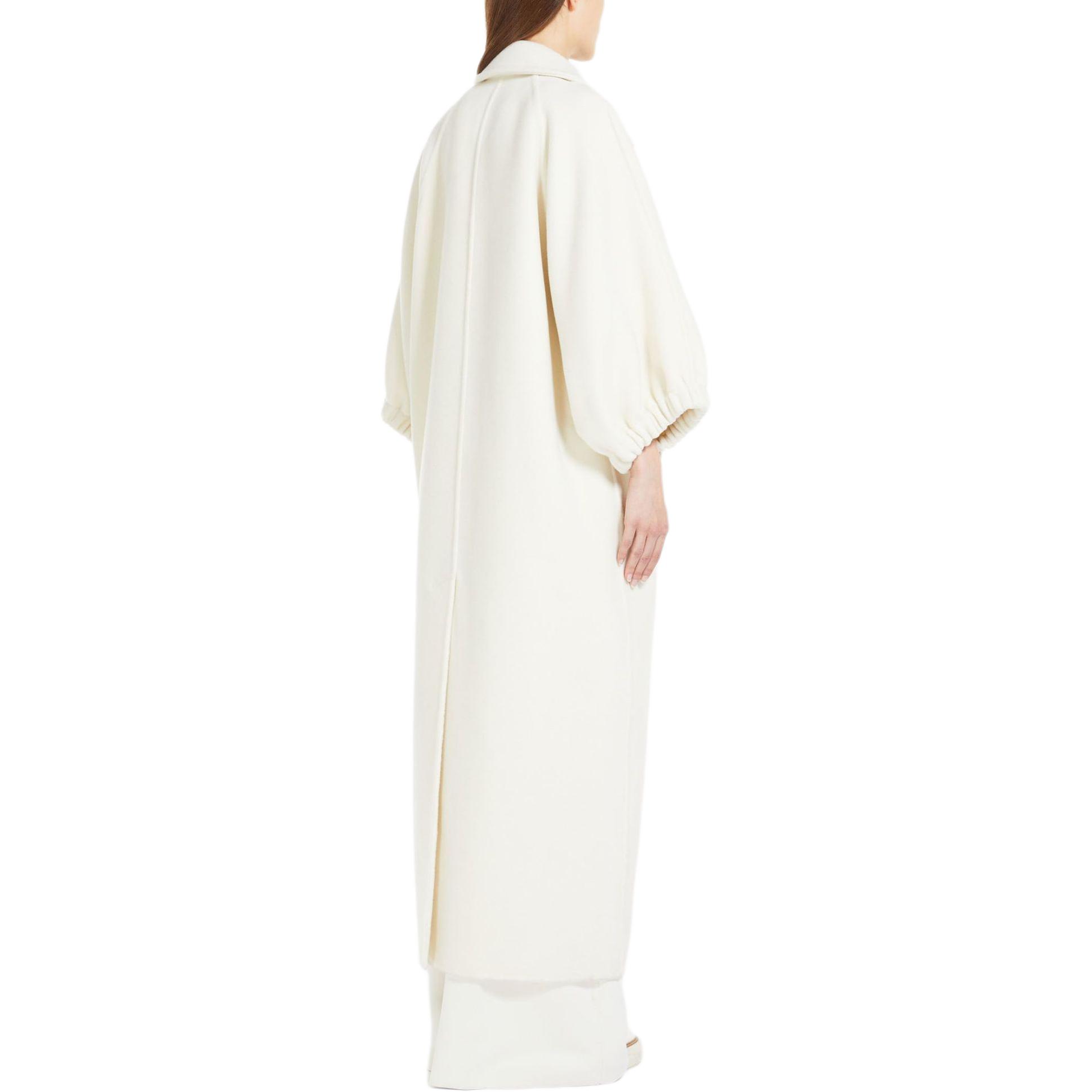 (Women) 'S Max Mara MaxMara Zaffo  White Double-Breasted Long Cashmere Coat with Pockets. 1011024106001-ZAFFO 圖 5