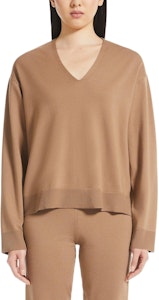 (W) ''S マックスマーラ S MAX MARA ブラウン 無地 Vネック ウール プルオーバー セーター 9366072906003-ALGHERO Shop (W) ''S マックスマーラ S MAX MARA ブラウン 無地 Vネック ウール プルオーバー セーター 9366072906003-ALGHERO