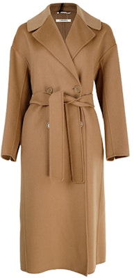 (W) ''S Max Mara S マックスマーラ ブラウンウールロングコート ベルト付き広襟デザイン 90160929045 Buy (W) ''S Max Mara S マックスマーラ ブラウンウールロングコート ベルト付き広襟デザイン 90160929045