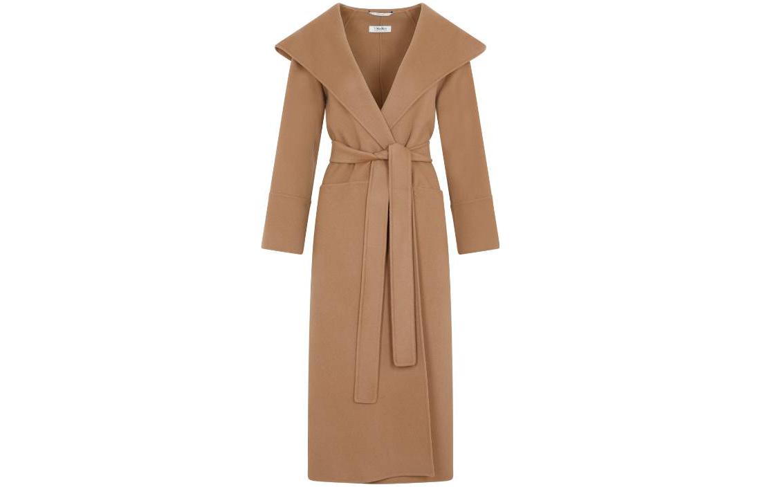 (Women) 'S Max Mara S MAX MARA  Camel Mid-Length Belted Coat with Notched Collar. 2390160533600-045 圖 2