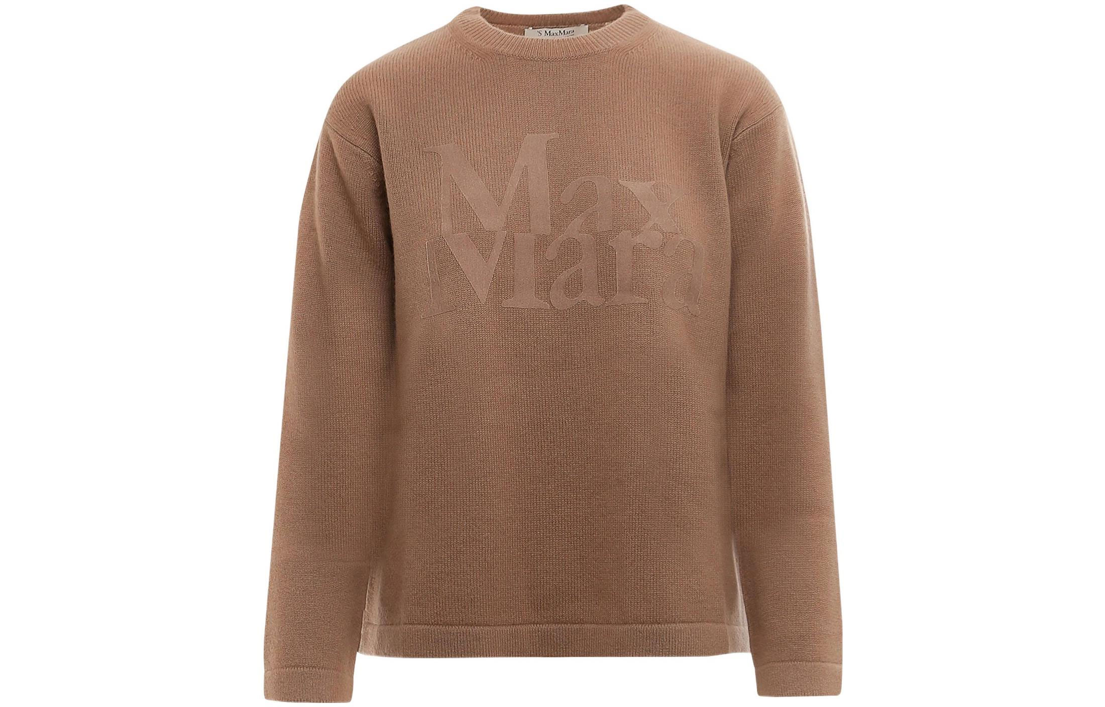 (Women) 'S Max Mara S MAX MARA  Cashmere Sweater with Logo Print. 93611021600-009