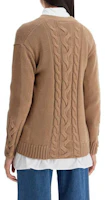 Shop (W) S Max Mara 寬鬆V領針織開襟毛衣外套 - 駝色 24293460516002-LUKAS