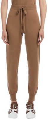 (W) 막스마라 S MAX MARA 솔리드 컬러 타이 허리 스트레이트 핏 팬츠 - 카멜 브라운 9336012906003-ELIA Shop (W) 막스마라 S MAX MARA 솔리드 컬러 타이 허리 스트레이트 핏 팬츠 - 카멜 브라운 9336012906003-ELIA