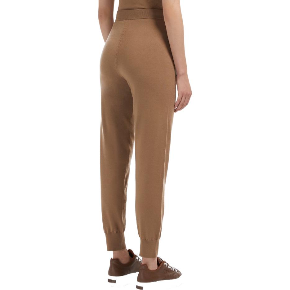 Purchase (W) 막스마라 S MAX MARA 솔리드 컬러 타이 허리 스트레이트 핏 팬츠 - 카멜 브라운 9336012906003-ELIA