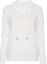 Buy (Women) 'S Max Mara S MAX MARA White Hooded Knit Sweatshirt with Embossed Logo Ribbing. 2421366262600