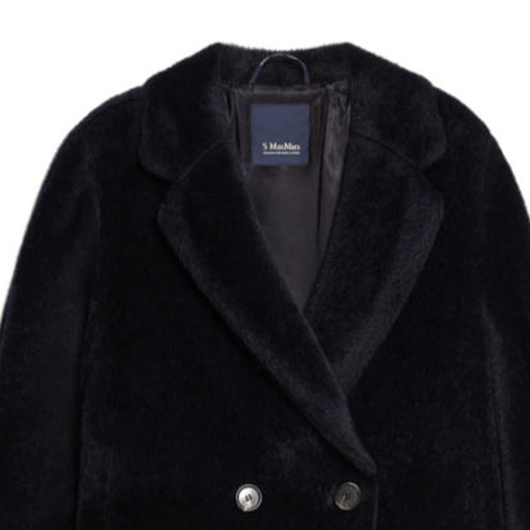 (Women) 'S Max Mara S Max Mara Black Double-Breasted Long Sleeve Casual Overcoat 9016203306-004 圖 3