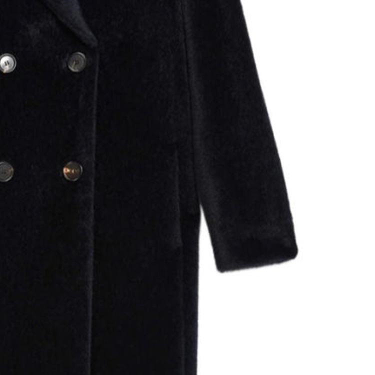 (Women) 'S Max Mara S Max Mara Black Double-Breasted Long Sleeve Casual Overcoat 9016203306-004 圖 5