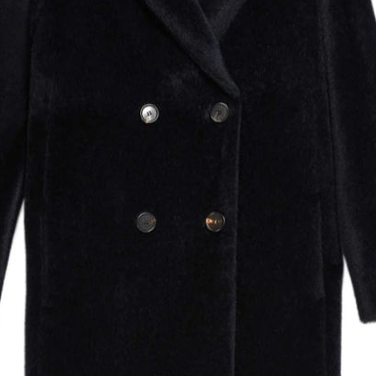 (Women) 'S Max Mara S Max Mara Black Double-Breasted Long Sleeve Casual Overcoat 9016203306-004 圖 7