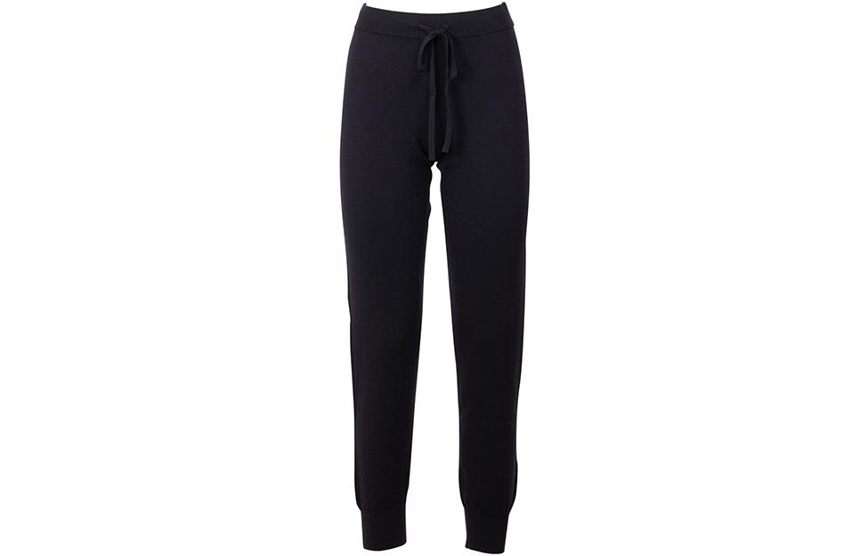 (Women) 'S Max Mara S MAX MARA Elia Series Solid Drawstring Navy Blue Casual Pants for Women. 93360129600006-ELIA
