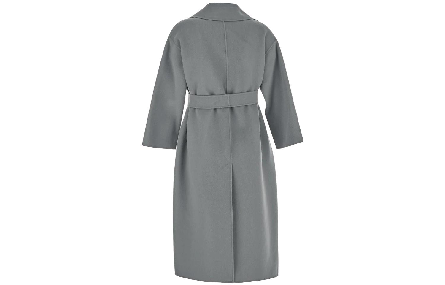 Lookbook (W) ''S Max Mara S MAX MARA FW22 Abrigo de Manga Larga y Solapa Oversized Gris Claro VENICE700070