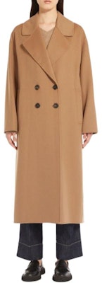 (W) S Max Mara 女士荷蘭雙排扣羊毛長大衣卡其色 9011014106045-HOLLAND Shop (W) S Max Mara 女士荷蘭雙排扣羊毛長大衣卡其色 9011014106045-HOLLAND