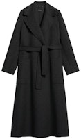 (Women) 'S Max Mara S MAX MARA Paolore Long Gray Belted Coat with Split Back Design. 9016022906023-PAOLORE (Women) 'S Max Mara S MAX MARA Paolore Long Gray Belted Coat with Split Back Design. 9016022906023-PAOLORE