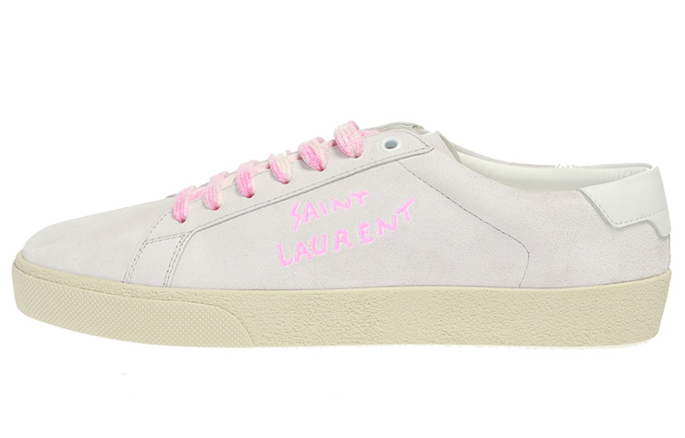(Women)  Saint Laurent Court Classic SL-06 'Optic White Fluo Pink'  579988-0S020-9030
