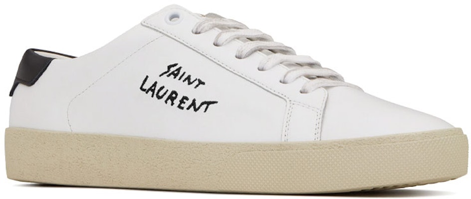 (W) Saint Laurent Court Classic SL/06 Low 'Putih Hitam Optik' 610649-08G10-9061 Lookbook (W) Saint Laurent Court Classic SL/06 Low 'Putih Hitam Optik' 610649-08G10-9061