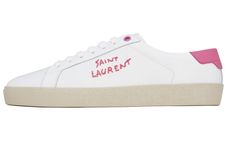 (Women)  Saint Laurent Court Classic SL/06 Low 'White Ivresse Pink'  610649-00NI0-9052