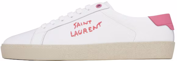 (Women) Saint Laurent Court Classic SL/06 Low 'White Ivresse Pink' 610649-00NI0-9052 (Women) Saint Laurent Court Classic SL/06 Low 'White Ivresse Pink' 610649-00NI0-9052